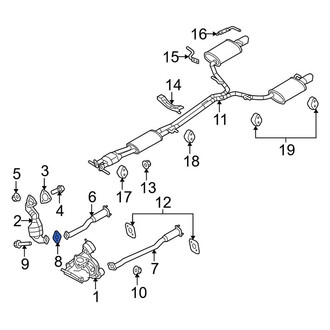 Lincoln OE - Rear Left Catalytic Converter Gasket