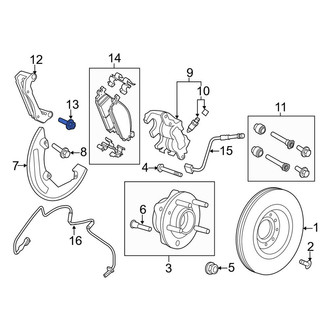 Lincoln OE - Disc Brake Caliper Anchor Plate Bolt