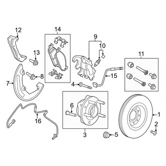 Lincoln OE - Front Suspension - Brake Components