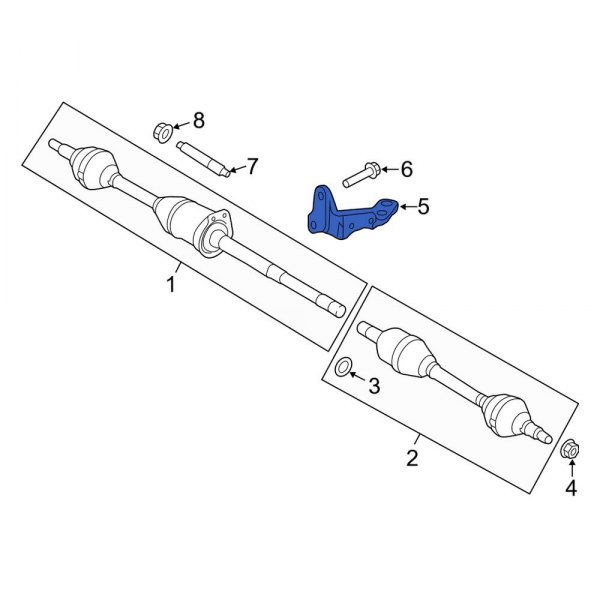 Lincoln OE BB5Z3K305A CV Intermediate Shaft Bracket