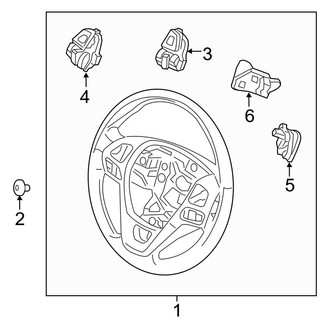 Lincoln OE - Steering Wheel & Trim (W/O Heated Wheel), (3.5L / 3.7L)
