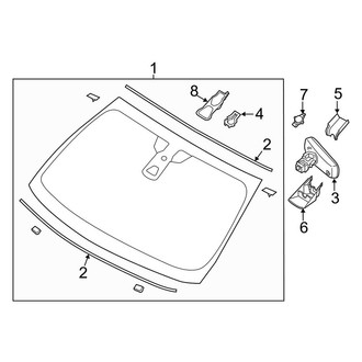 Lincoln OE - Windshield & Components (3.5L / 3.7L)
