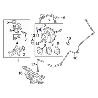 Lincoln OE - Power Brake Booster Vacuum Hose Grommet