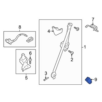 Lincoln OE - Center Left Seat Belt Receptacle