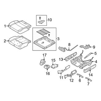 Lincoln OE - Seats & Tracks - Second Row Seats (Bucket Seat, Seat Cushion Components)