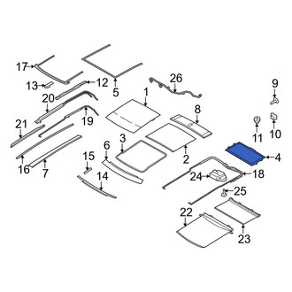 Lincoln OE - Rear Sunroof Glass Seal