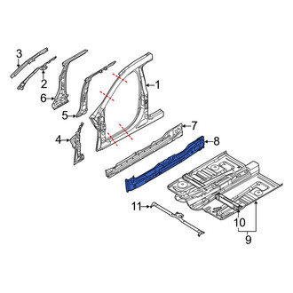 Lincoln OE - Left Rocker Panel Reinforcement