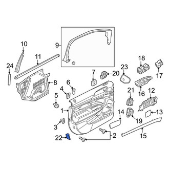 Lincoln OE - Front Door Interior Reflector