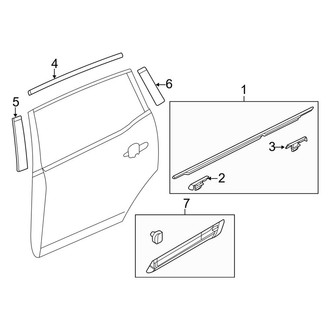 Lincoln OE - Rear Door - Exterior Trim