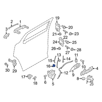 Lincoln OE - Front Door Handle Rod Guide