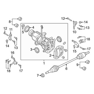 Lincoln OE - Rear Suspension - Axle Components