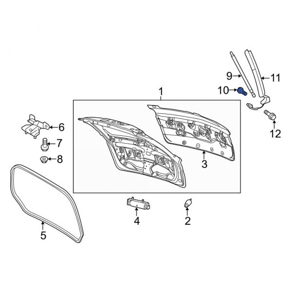 Lincoln OE AE9Z74404E48A Rear Liftgate Support Strut Holder