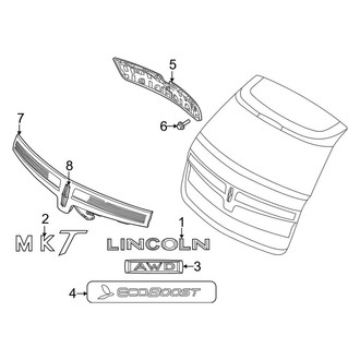Lincoln OE - Lift Gate - Exterior Trim