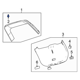 Lincoln OE - Upper Liftgate Trim Panel Clip