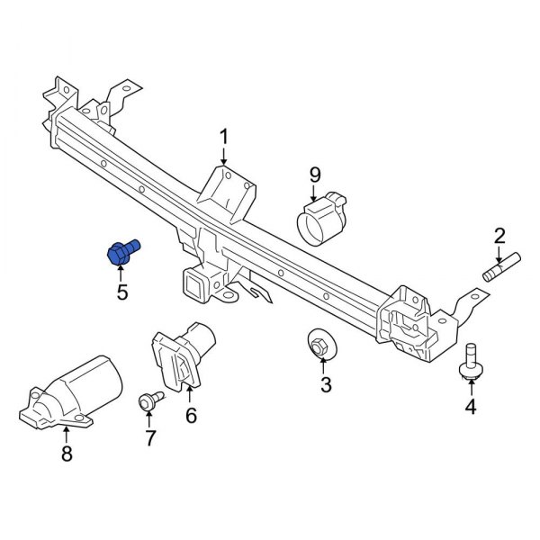 Trailer Hitch Receiver Bolt