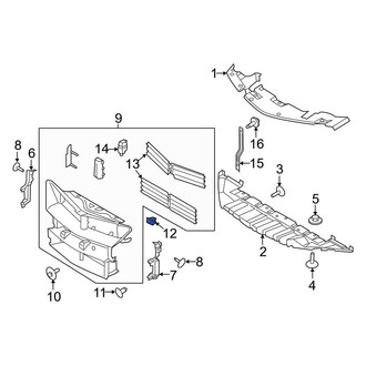 Lincoln OE - Radiator Shutter Assembly Nut