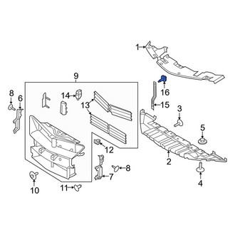 Lincoln OE - Radiator Support Air Deflector Bolt