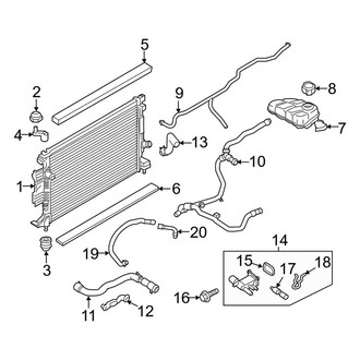 Lincoln OE - Cooling - Radiator & Components (2.0L)