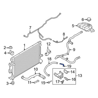 Lincoln OE - Engine Coolant Bypass Pipe Connector