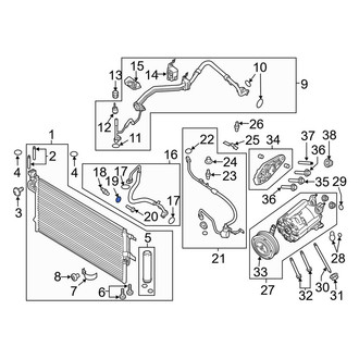 Lincoln OE - A/C High Side Charging Adapter Seal