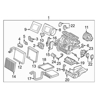 Lincoln OE - Air Conditioner & Heater - Evaporator & Heater Components