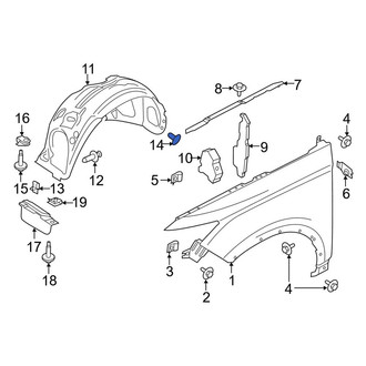 Lincoln OE - Fender Liner Retainer