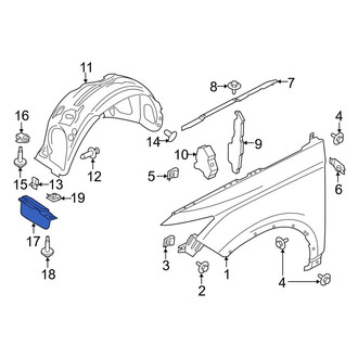 Lincoln OE - Front Left Fender Liner Extension