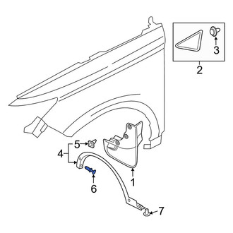 Lincoln OE - Radiator Support Splash Shield Clip