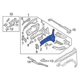 Lincoln OE - Front Right Inner Frame Side Member