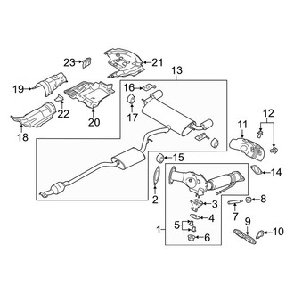 Lincoln OE - Exhaust System - Exhaust Components (2.3L)