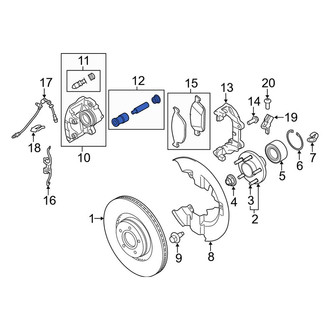 Lincoln OE - Rear Disc Brake Caliper Hardware Kit