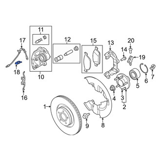 Lincoln OE - Front Brake Hydraulic Hose Lock Clip