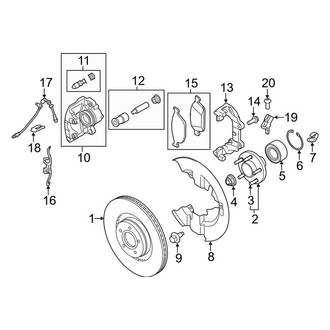Lincoln OE - Front Suspension - Brake Components