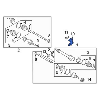 Lincoln OE - CV Axle Shaft Carrier Bearing Bracket