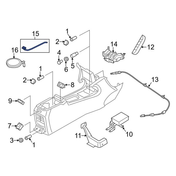 Lincoln OE EJ7Z13B374B Front Right Courtesy Light