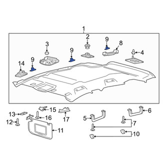Lincoln OE - Sun Visor Holder Nut