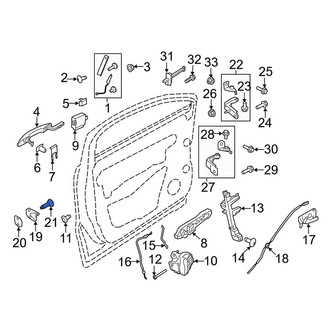 Lincoln OE - Front Door Lock Striker Plate Screw
