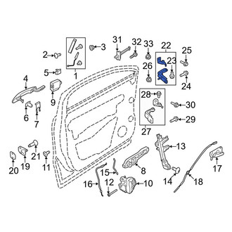 Lincoln OE - Front Left Upper Door Hinge