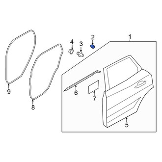 Lincoln OE - Lower Door Hinge Nut
