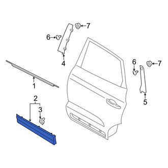 Lincoln OE - Rear Right Door Molding