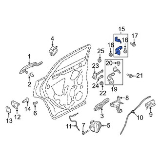 Lincoln OE - Rear Left Upper Door Hinge