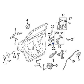Lincoln OE - Lower Door Hinge Nut