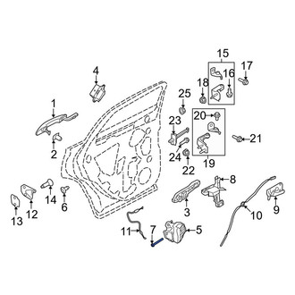 Lincoln OE - Front Door Latch Bolt