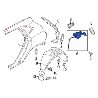Lincoln OE - Rear Fuel Filler Housing