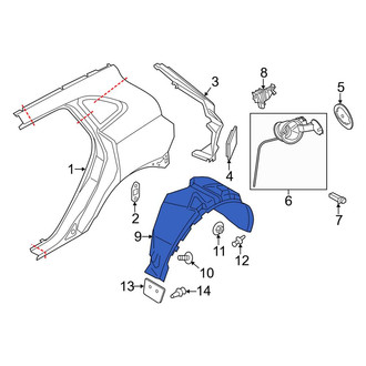 Lincoln OE - Rear Left Quarter Panel Splash Shield