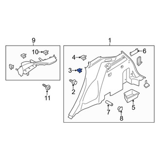 Lincoln OE - Quarter Panel Trim Panel Clip