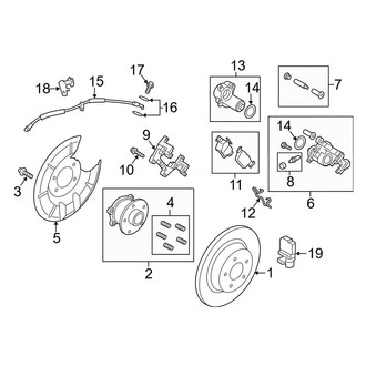 Lincoln OE - Rear Suspension - Brake Components (FWD)