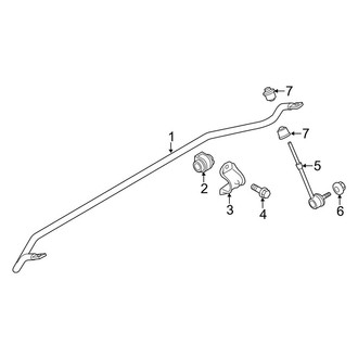 Lincoln OE - Rear Suspension - Stabilizer Bar & Components (FWD)
