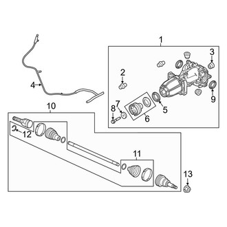 Lincoln OE - Rear Suspension - Axle Components (AWD)