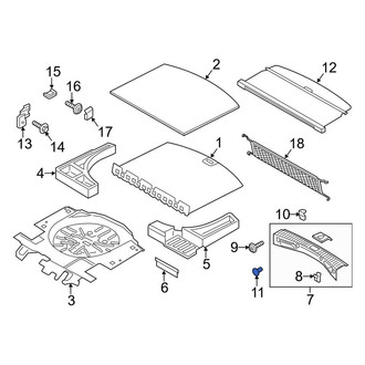 Lincoln OE - Liftgate Trim Scuff Plate Rivet